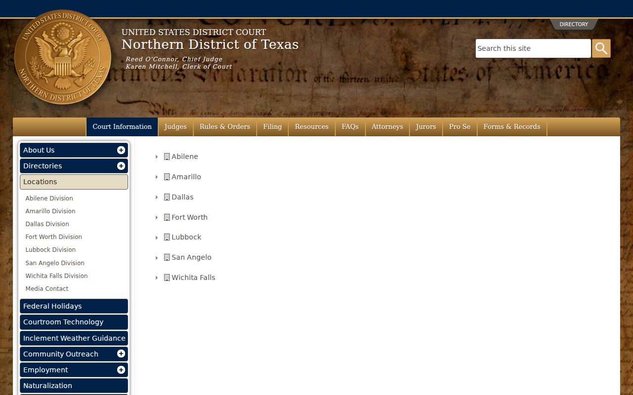 Denton County arrest warrant records compared with Northern District federal court routing